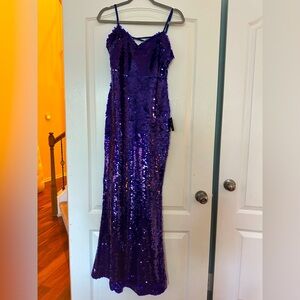 Lulus purple sparkle party dress